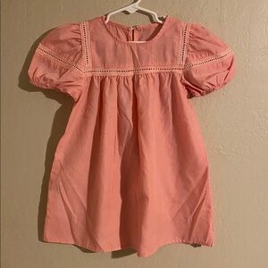 Toddler Girl’s Light Pink Puff-Sleeved Dress